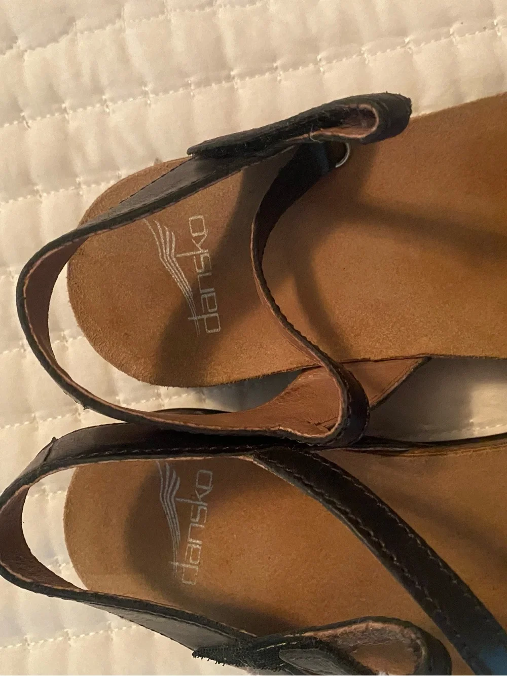 Women's Black Leather-Look Slingback Flats